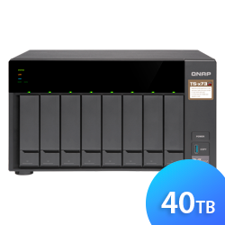 Storage NAS para 8 hard disks SATA/SSD - TS-873 40TB Qnap