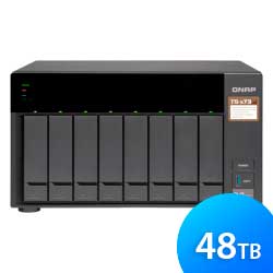 Storage NAS para 8 hard disks SATA/SSD - TS-873 48TB Qnap