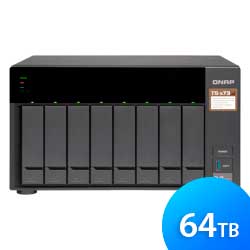 Storage NAS para 8 hard disks SATA/SSD - TS-873 64TB Qnap