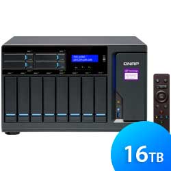 TVS-1282 16TB Qnap - Storage NAS 8 baias SSD/SATA Externo