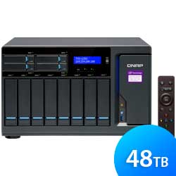 TVS-1282 48TB Qnap - Storage NAS 8 baias SSD/SATA Externo