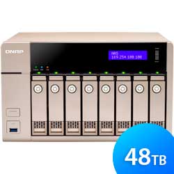 Storage NAS 8 baias TVS-863 48TB
