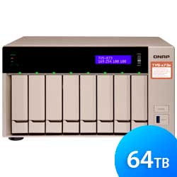Storage NAS 8 baias TVS-873E 64TB