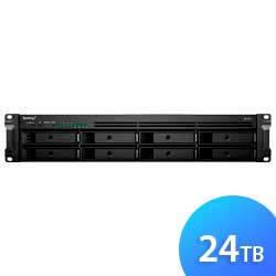 RS1221+ 24TB Synology - Storage NAS 8 Baias Rackstation 2U SATA