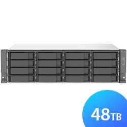 TS-1673AU-RP 48TB Qnap - Storage NAS rackmount 16 baias SATA/SSD