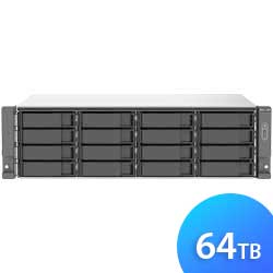 TS-1673AU-RP 64TB Qnap - Storage NAS rackmount 16 baias SATA/SSD