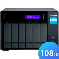 TVS-672X 108TB Qnap - Servidor NAS 6 baias SATA