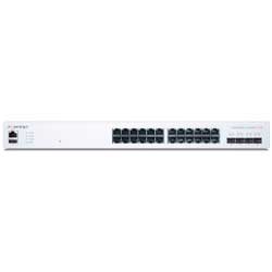 FortiSwitch FS-424E-POE - Switch PoE 24 portas 1G/RJ-45 e 4 portas 10G/SFP+ para uplink