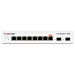 FortiSwitch FS-108E - Switch 8 portas GE RJ-45 e 2 portas SFP