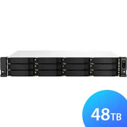 TS-1264U-RP 48TB Qnap - Storage NAS para 12 baias SATA/SSD