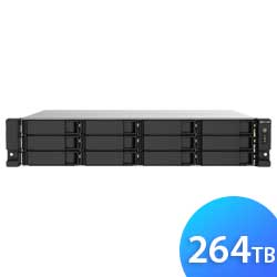 TS-1273AU-RP 264TB Qnap - Storage NAS Rackmount 12 baias HDD/SSD SATA