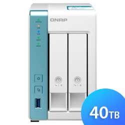 TS-231K 40TB Qnap - Storage NAS 2 Baias Doméstico SATA