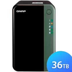 TS-253D 36TB Qnap - NAS e Media Server 2 Baias hot-swappable SATA