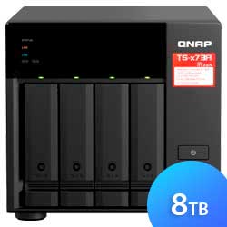 TS-473A 8TB Qnap - Storage NAS 4 baias p/ discos HDD/SSD SATA