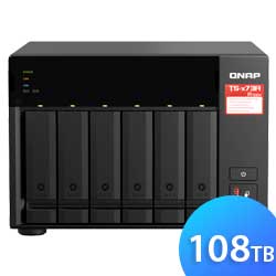 TS-673A 108TB Qnap - Storage NAS p/ HDD SSD SATA