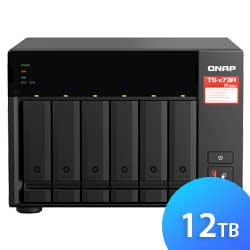 TS-673A 12TB Qnap - Storage NAS p/ HDD SSD SATA