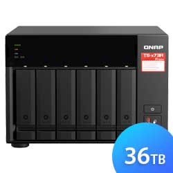 TS-673A 36TB Qnap - Storage NAS p/ HDD SSD SATA