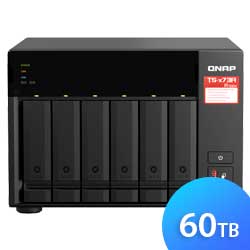 TS-673A 60TB Qnap - Storage NAS p/ HDD SSD SATA