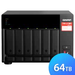 TS-673A 64TB Qnap - Storage NAS 6 Baias até 144TB Desktop p/ HDD SSD SATA
