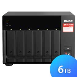 TS-673A 6TB Qnap - Storage NAS p/ HDD SSD SATA