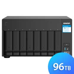 TS-832PX 96TB Qnap - Storage NAS 8 Baias p/ Hard Disks SATA/SSD 10GbE