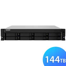 Storage NAS 8 Baias Rackmount SATA/SSD - TS-832PXU 144TB Qnap