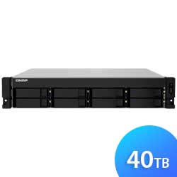 Storage NAS 8 Baias Rackmount SATA/SSD - TS-832PXU 40TB Qnap
