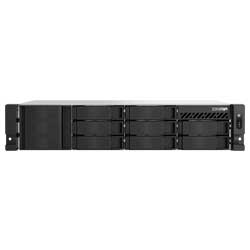 Storage NAS 8 bay p/ HDD SATA/SSD, hot swap, fontes redundantes, processador Intel Atom 8-core, 8GB de memória DDR4, 4x portas USB, 2x portas LAN e 2x Slots PCIe. Servidor de armazenamento e backup ideal para recursos de virtualização, nuvem híbrida, snap