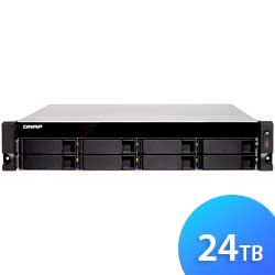 TS-883XU-RP 24TB Qnap - Storage NAS 8 baias SATA/SSD