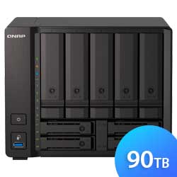 TS-h973AX 90TB Qnap - Hybrid Flash Storage p/ hard disks ou memórias SSD SATA