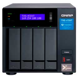 TVS-472XT Qnap, Storage NAS 4 baias p/ discos SATA/SSD Thunderbolt 3