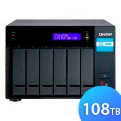 TVS-672N 108TB Qnap - Storage NAS 6 baias Externo