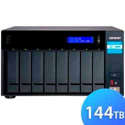 TVS-872N 144TB Qnap - Servidor NAS 8 baias p/ HDD SATA/SSD