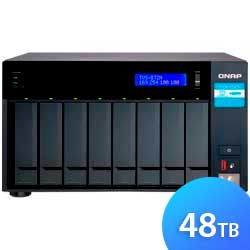 TVS-872N Qnap - Servidor NAS 8 baias p/ HDD SATA/SSD 48TB