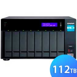 TVS-872X 112TB Qnap - Hybrid Flash Array para HDD ou SSD SATA