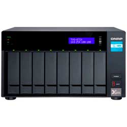 TVS-872X Qnap - Hybrid NAS 8 baias para HDD ou SSD SATA