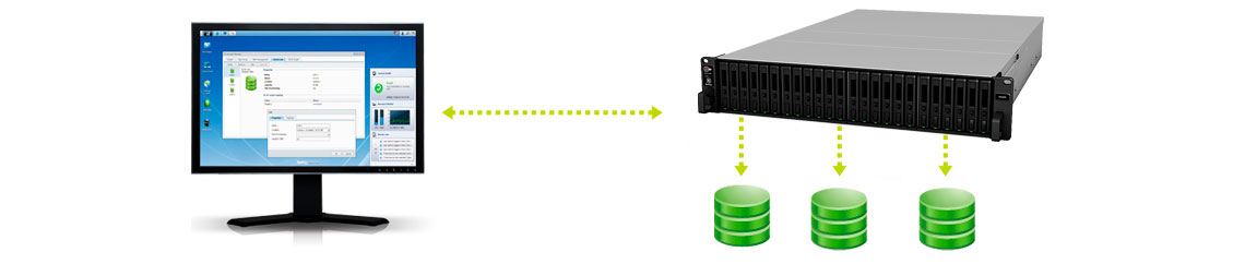 Um servidor com virtualização e armazenamento