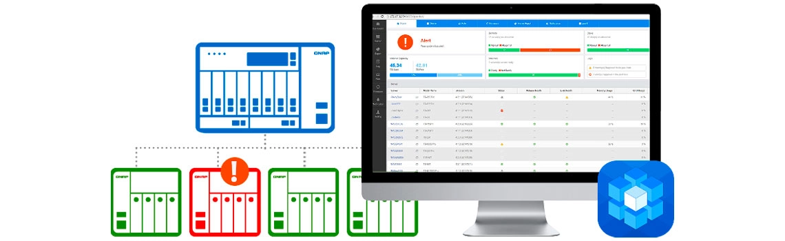 Monitore e gerencie várias unidades NAS com o Qcenter