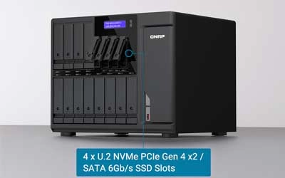  Slots SSD U.2 NVMe/SATA de alta velocidade