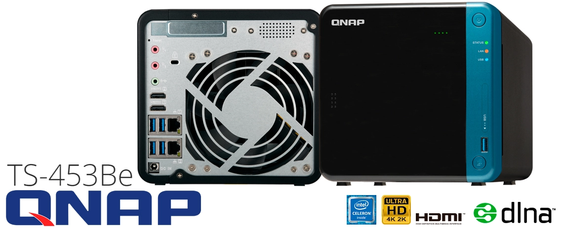  TS-453Be Qnap - NAS 4 baias hot-swappable 8TB