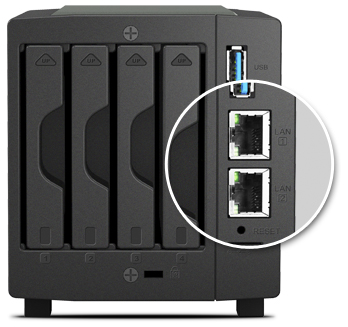 2 portas LAN com recursos failover e link aggregation