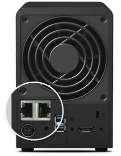 Um NAS Synology com duas entradas LAN