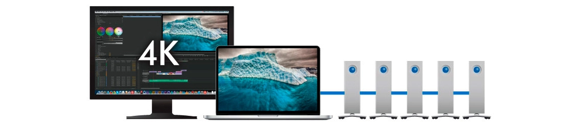 6TB com conexão Thunderbolt 2 e USB3.0, versatilidade para ambientes profissionais