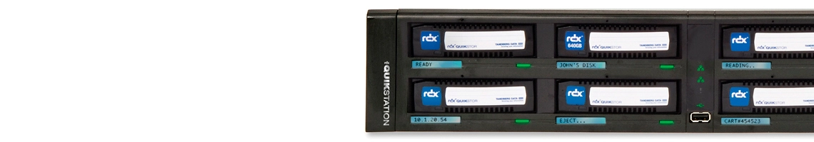 8 Drives RDX de rack - Gerenciável