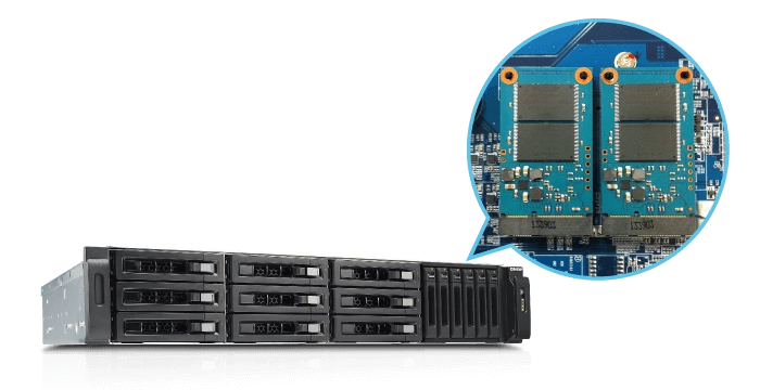 Aceleração por SSD cache no TVS-EC1580MU-SAS-RP