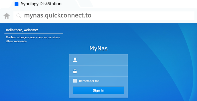 Acesso remoto de dados via QuickConnect