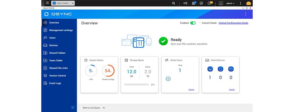 Armazenamento de arquivos e centro de colaboração