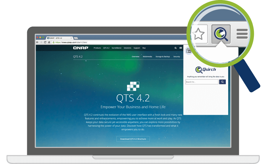 Arquivos localizados em instantes com Qsirch
