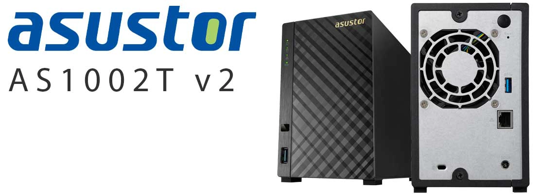 AS1002T v2 Asustor - Storage NAS 28TB de 2 baias para uso doméstico e empresarial