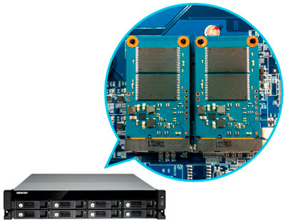 Cache interno opcional para aceleração de I/O